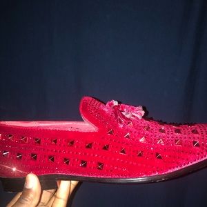 Red dress Smoker shoes